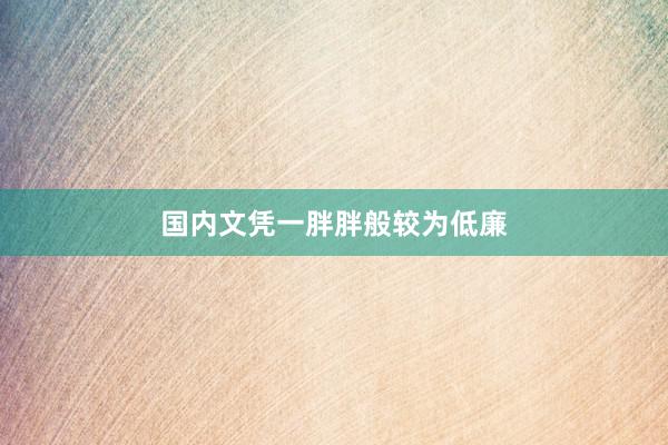 国内文凭一胖胖般较为低廉